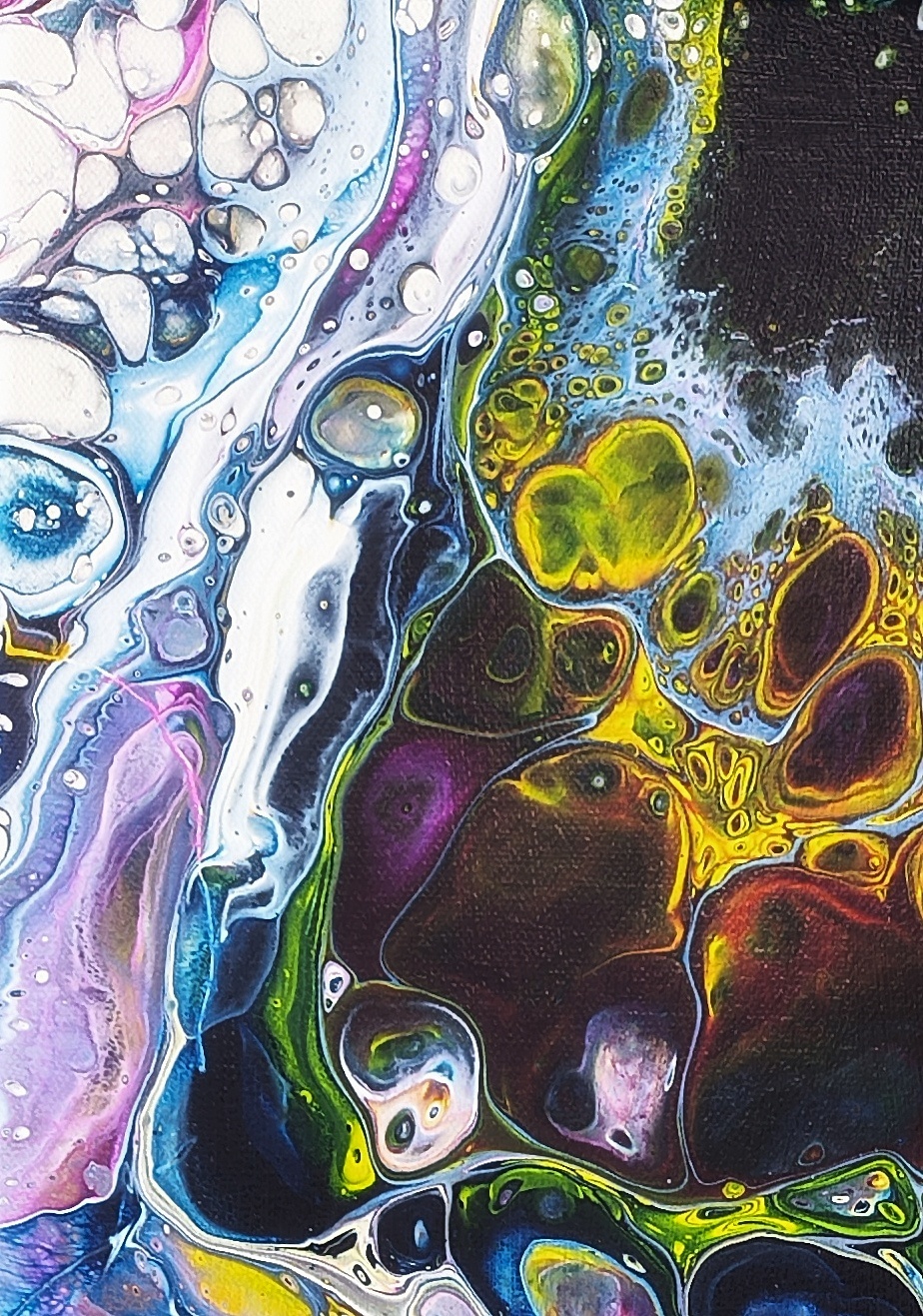 Electric Biogenesis - pour painting by Chris Broussard